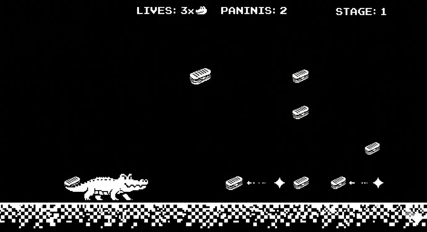 ゲーム、パニパニワニックのゲーム画面